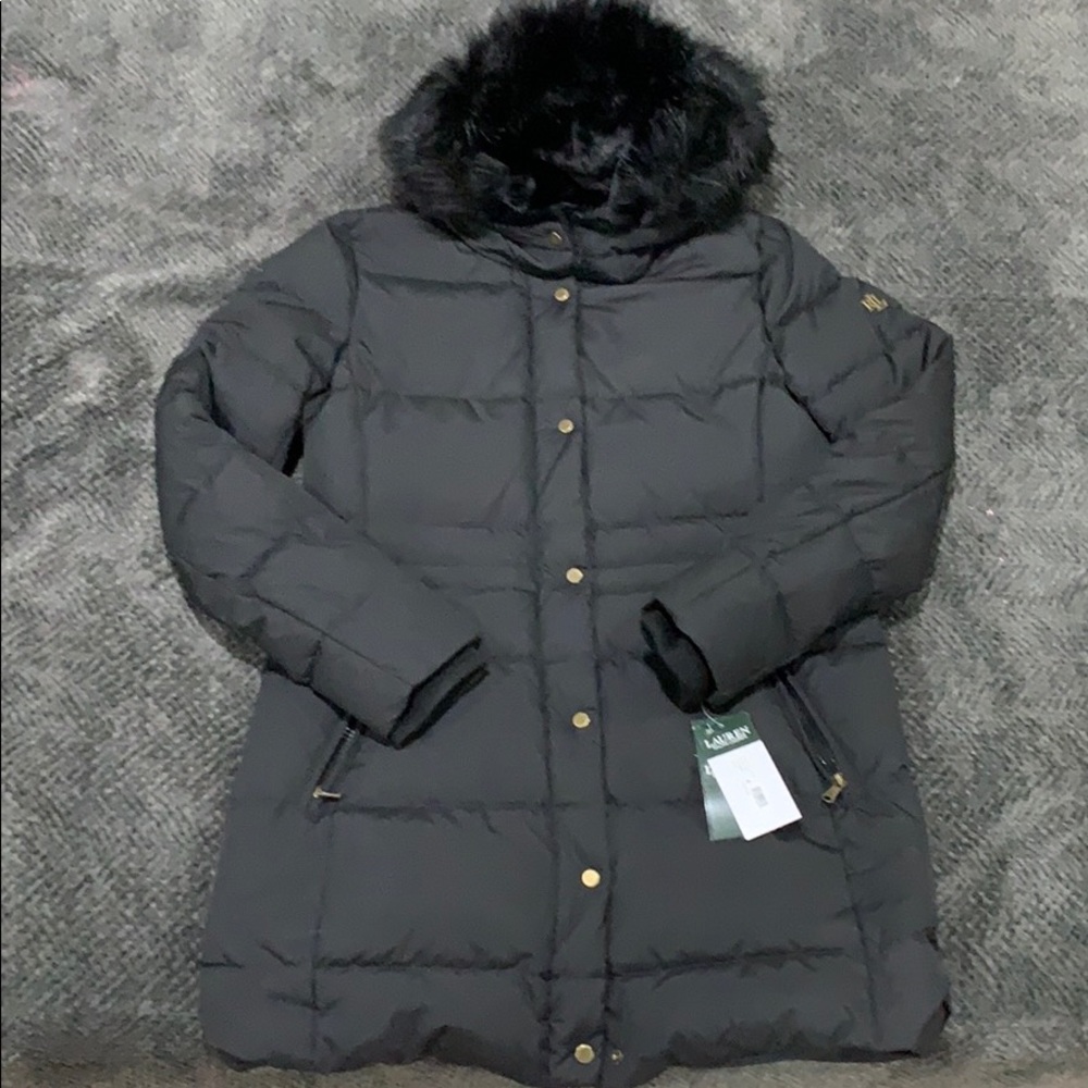 Polo Ralph Lauren Hooded Down Feather black Parka